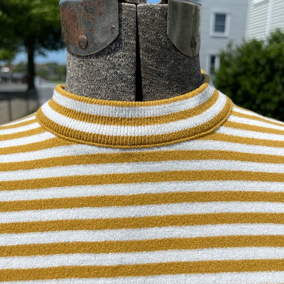 Vintage Mock Turtle Stripw Longsleeve French yéyé S - Picture 3 of 6